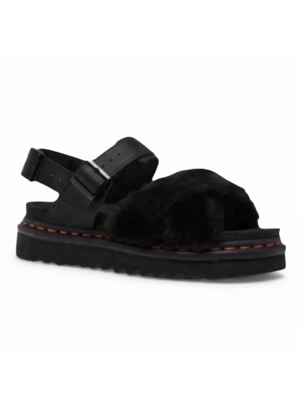 Dr. Martens Voss II Fluffy Sandals in Black Size 10
NWT